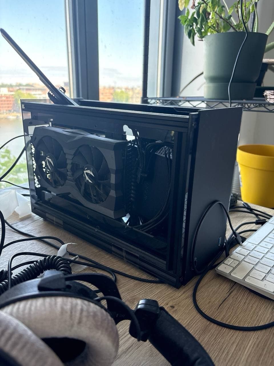 A compact computer in a case